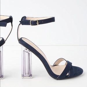 NWB Lulus Ismay Clear Block Heel